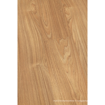 Plancher stratifié insonorisant de bruit de Hickory de relief de ménage de 12.3mm E0